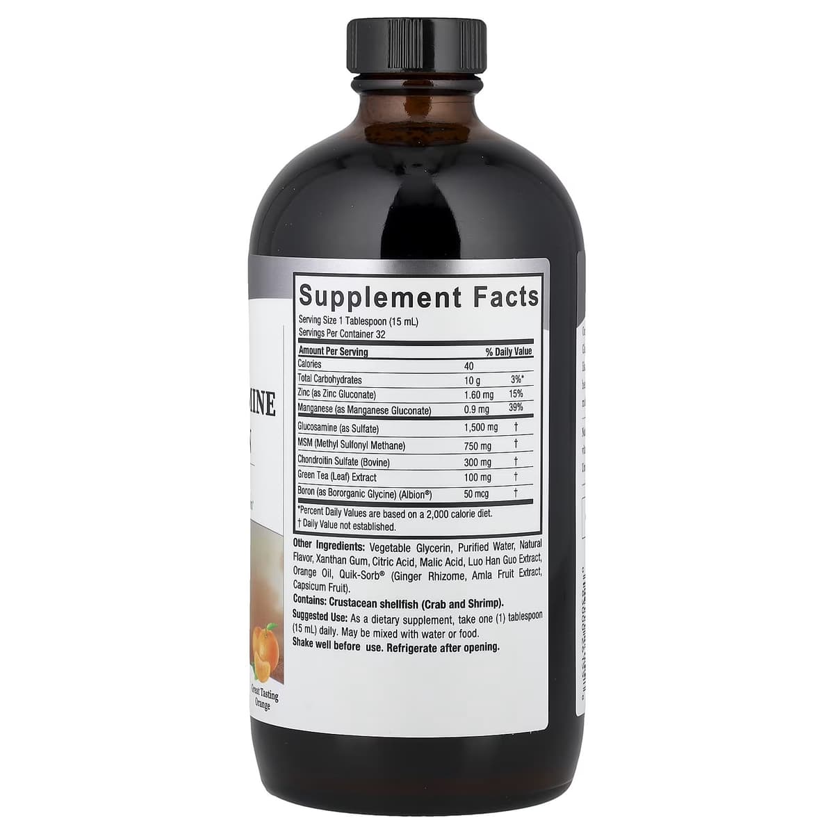 Nature's Answer - Nestemäinen Glukosamiini Kondroitiini - 480 ml