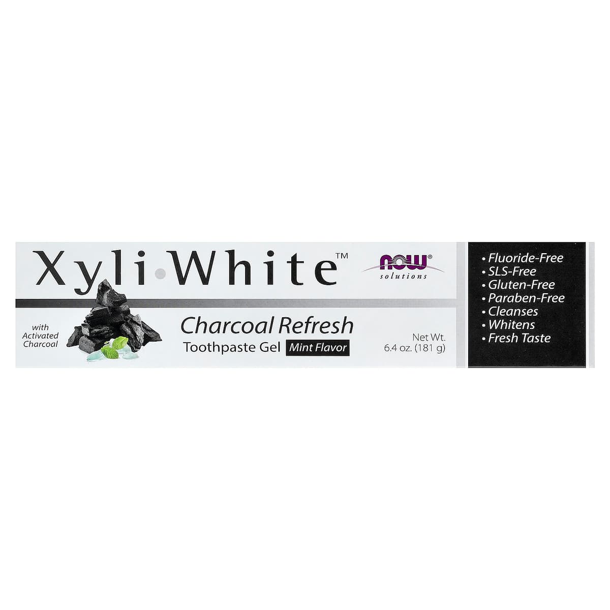 NOW Foods - Xyli·White Charcoal Refresh Toothpaste Gel - 181g
