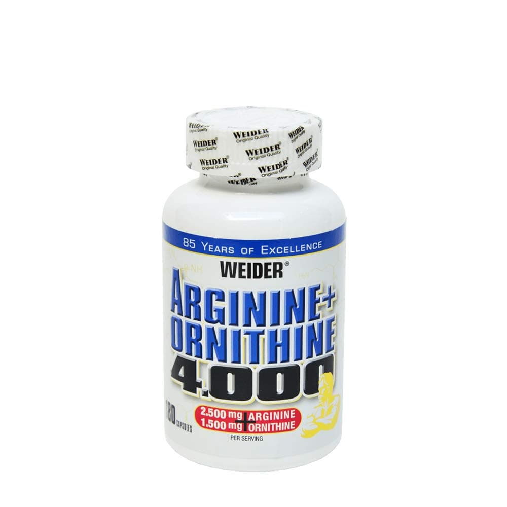 Weider - Arginine + Ornithine 4000 - 180 Caps – Weider förpackning