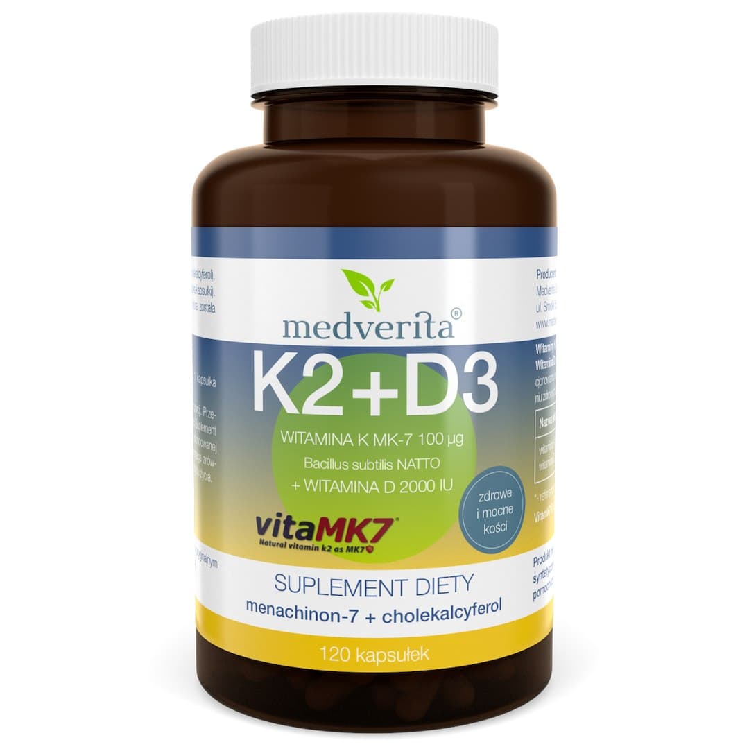 Medverita - K2+D3 - 120 Caps – Medverita förpackning