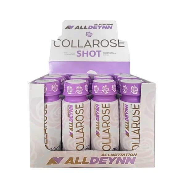 Allnutrition - Alldeynn Collarose Shot, Raspberry Wild Strawberry - 12 x 80ml. – Allnutrition förpackning