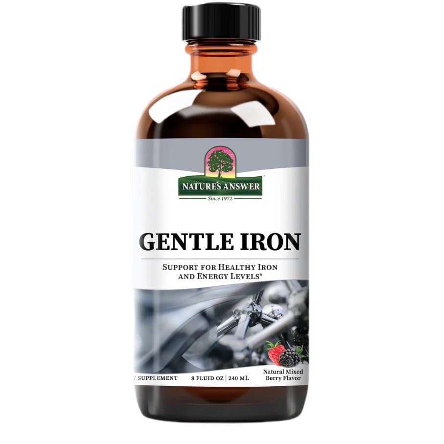 Nature's Answer - Gentle Iron, Natural Mixed Berry - 240 ml. – Nature'S Answer förpackning