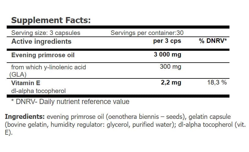 Amix - Evening Primrose Oil - 90 Softgels