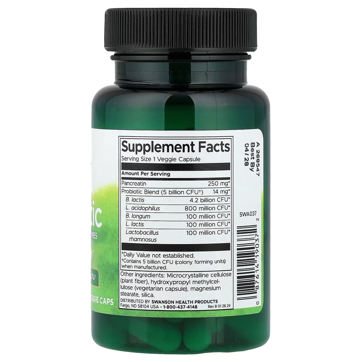 Swanson - Probiotic With Digestive Enzymes - 60 Veg Caps