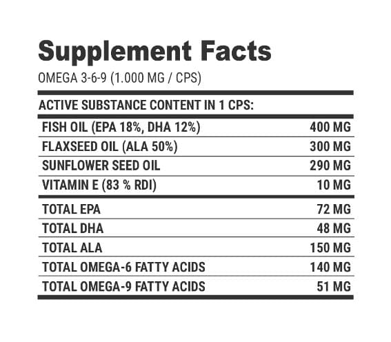 Extrifit Omega 3-6-9 - 100 Capsules