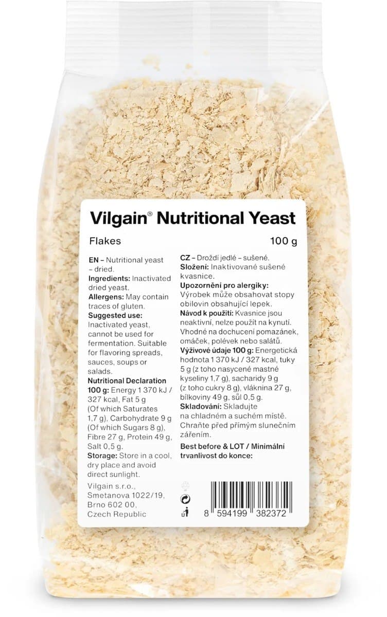 Vilgain - Nutritional Yeast 100g – Vilgain förpackning