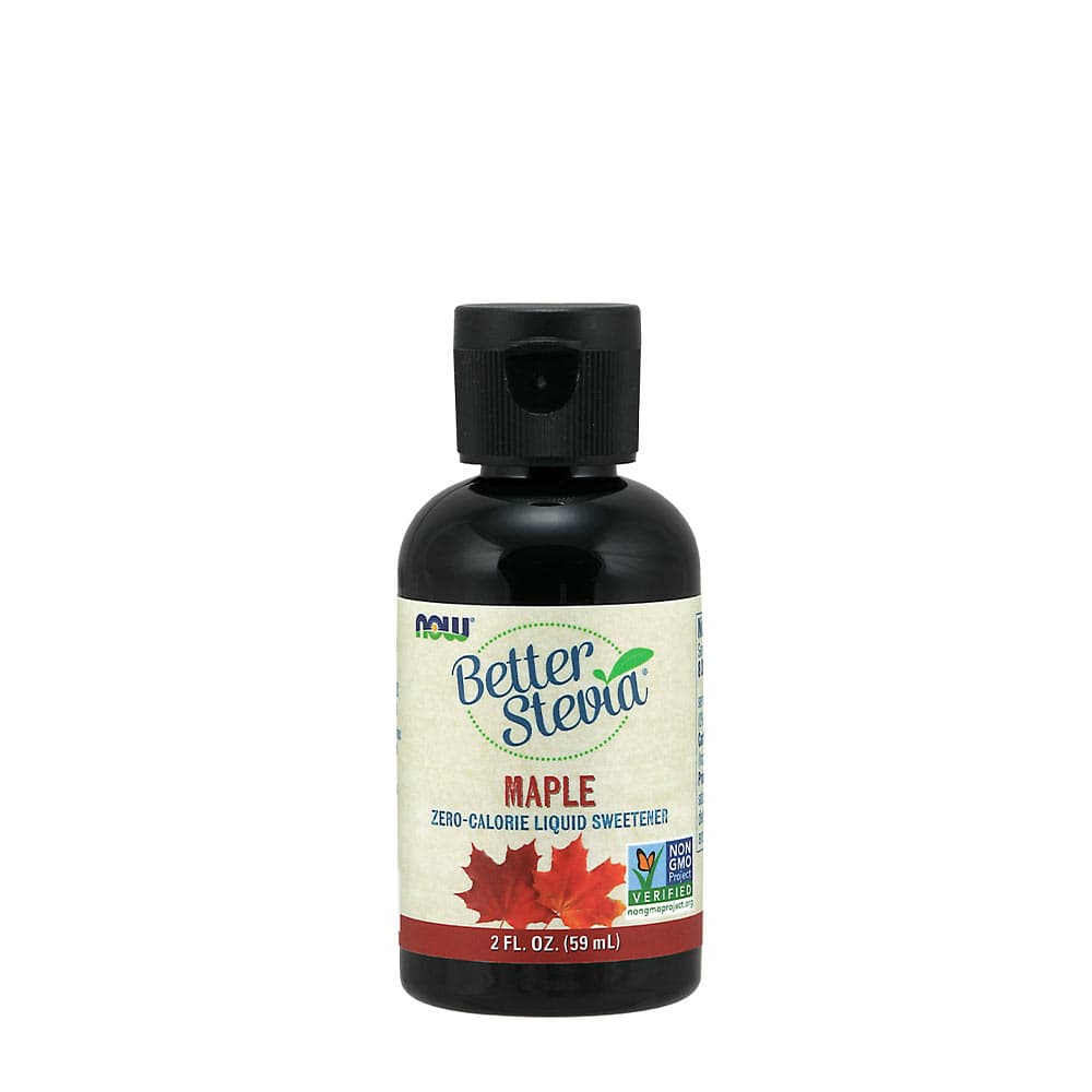 NOW Foods - Betterstevia Liquid Maple 59ml – NOW Foods förpackning