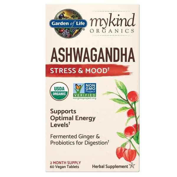 Garden Of Life - Mykind Ashwagandha - 60 Vegan Tabs – Garden Of Life förpackning