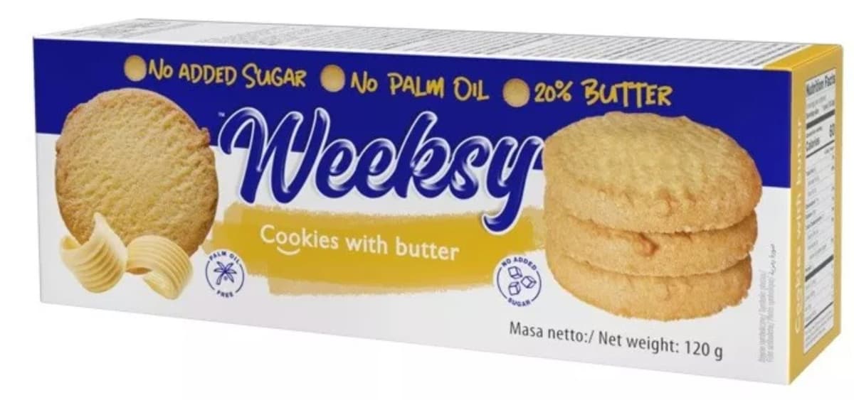 Weeksy - Cookies with Butter - 120g – Weeksy förpackning