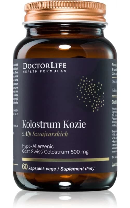 Doctor Life Kolostrum Kozie 500mg 60 kapsler – Doctor Life emballage