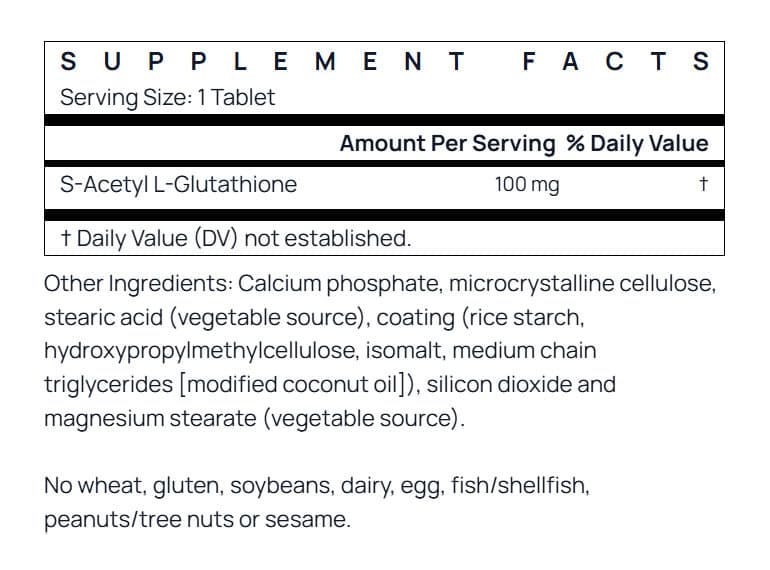 Jarrow Formulas - S-Acetyl L-Glutathione - 60 Tabs