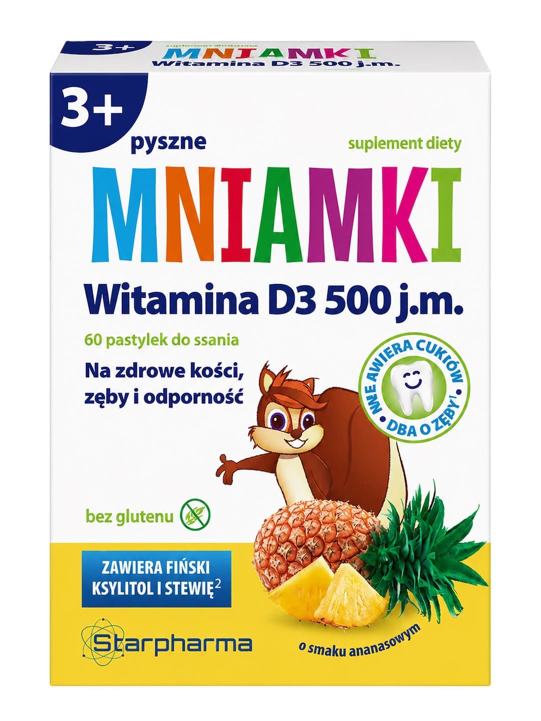 Zdrowy Lizak - Mniamki - 60 pastylek - Pineapple – Zdrowy Lizak förpackning