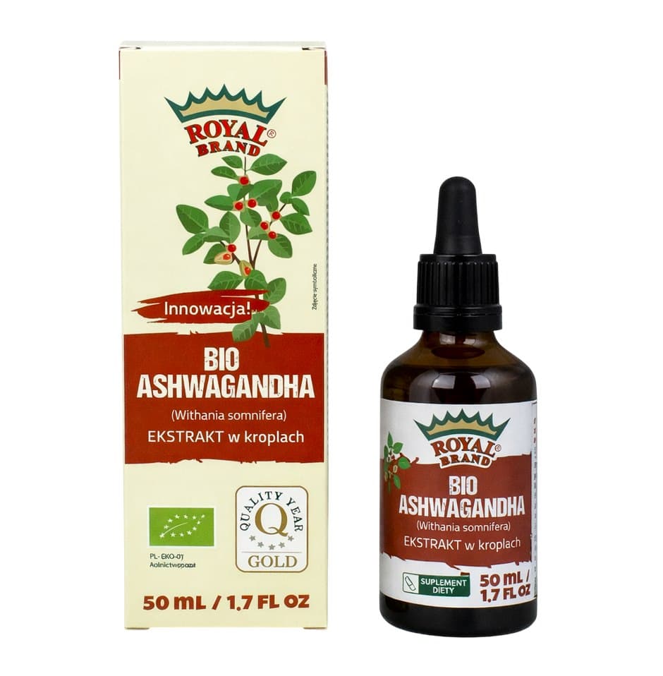 Royal Brand - Bio Ashwagandha Extract - 50ml – Royal Brand förpackning