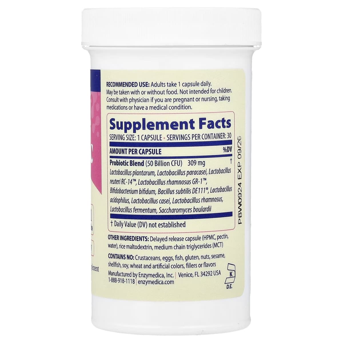 Enzymedica Subculture™ Probiotika til Kvinder - 30 Kapsler