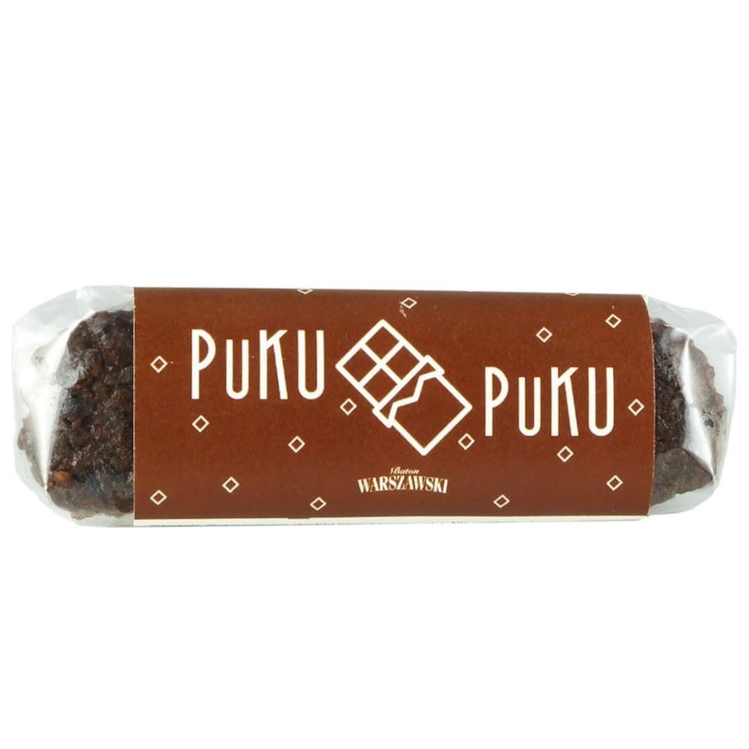 Baton Warszawski - Puku Puku Brownie Bar 40g – Baton Warszawski förpackning