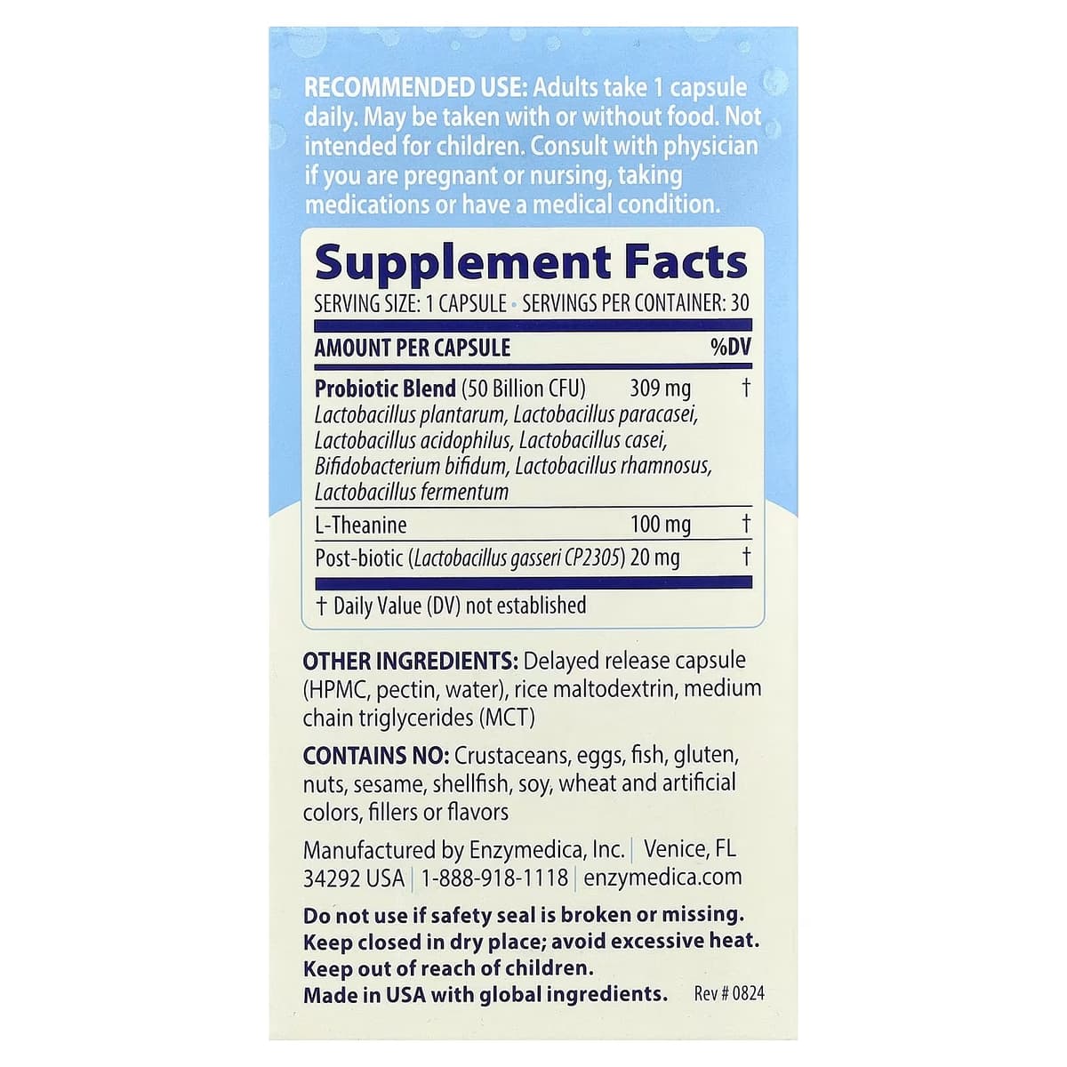 Enzymedica Subculture™ Probiotiikki mielialaan - 30 kapselia