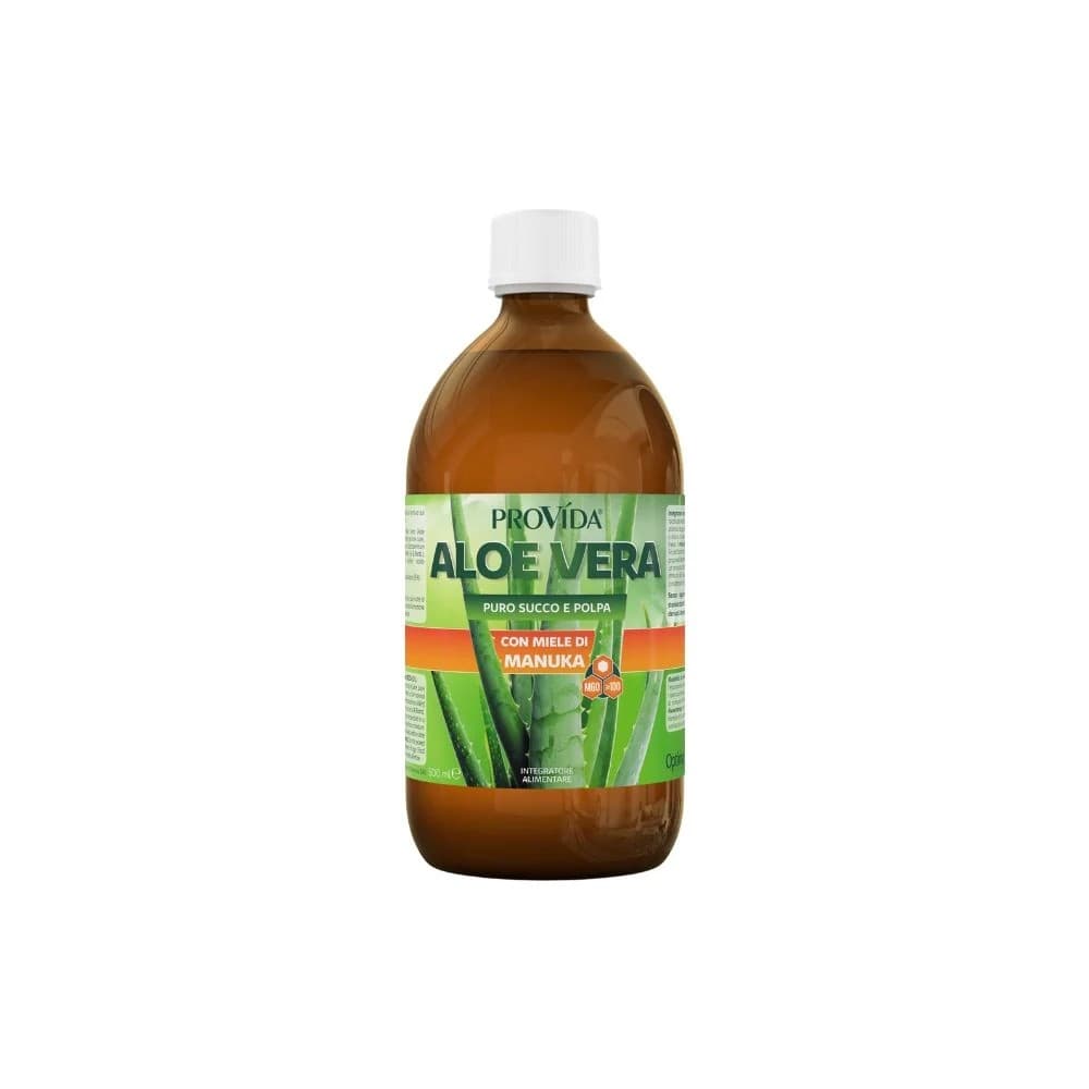 Manuka Medical - Organic Aloe Vera Juice with Pulp 500ml – Manuka Medical förpackning
