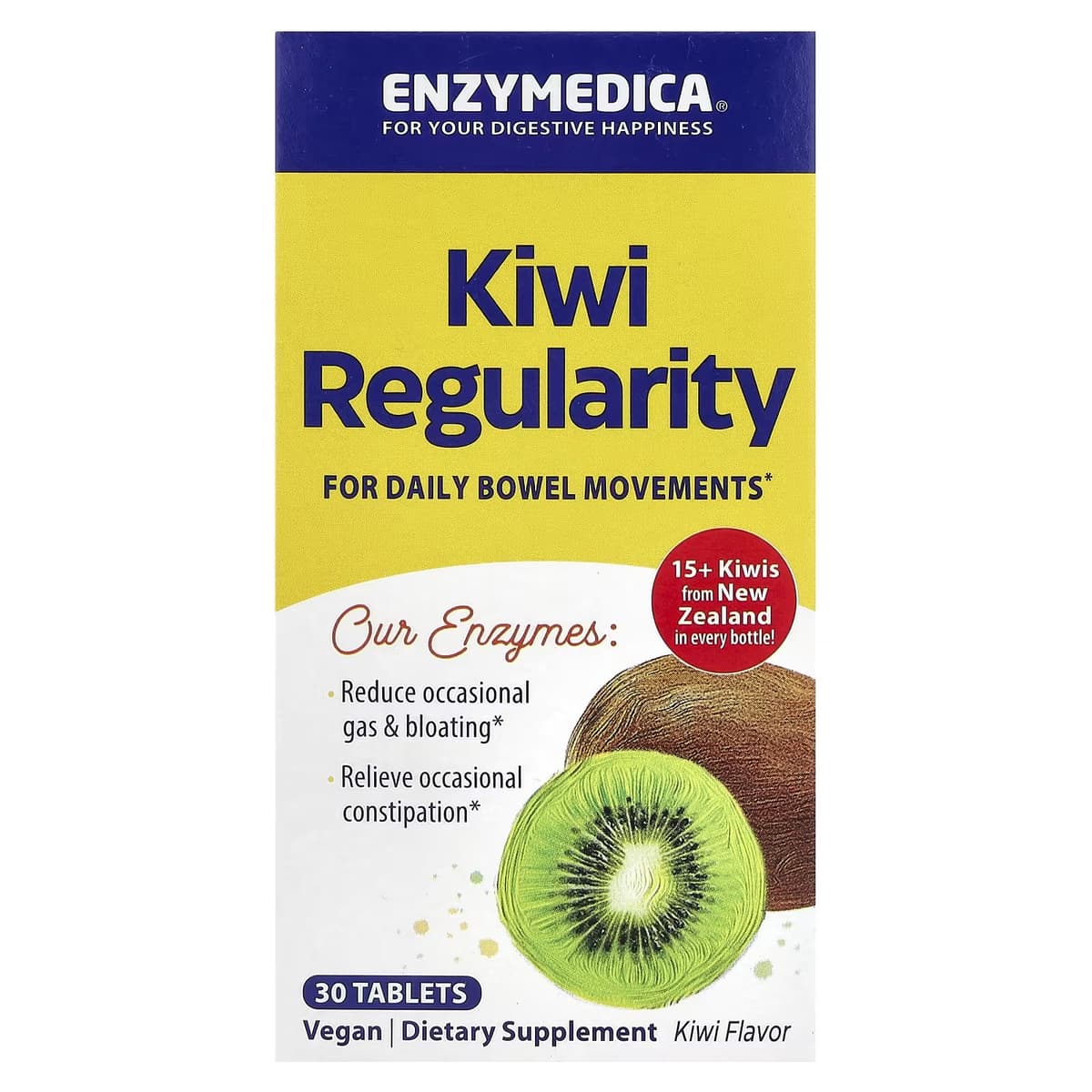 Enzymedica Kiwi Säännöllisyys - 30 Tablettia