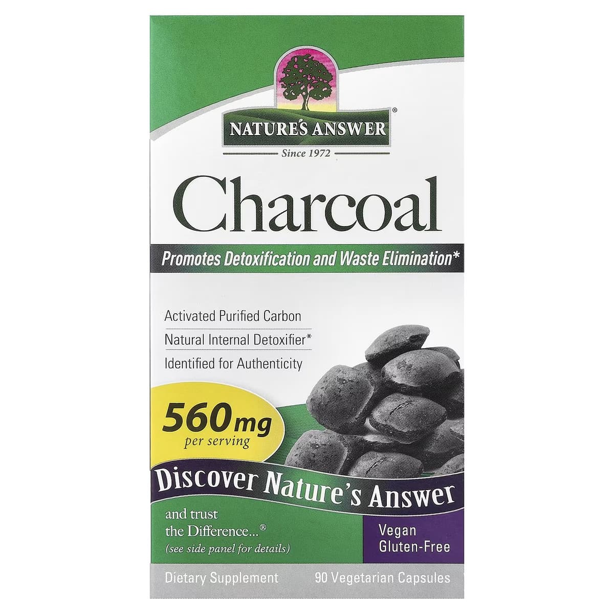 Nature's Answer - Charcoal - 90 Vcaps
