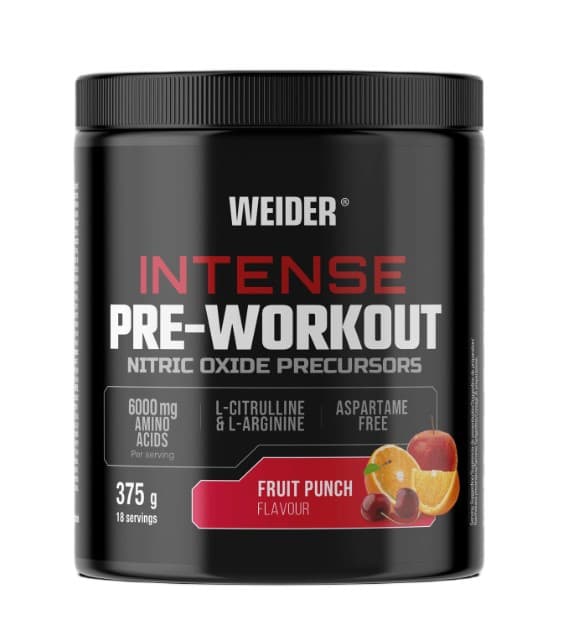Weider - Intense Pre-Workout - Fruit Punch, 375g – Weider förpackning