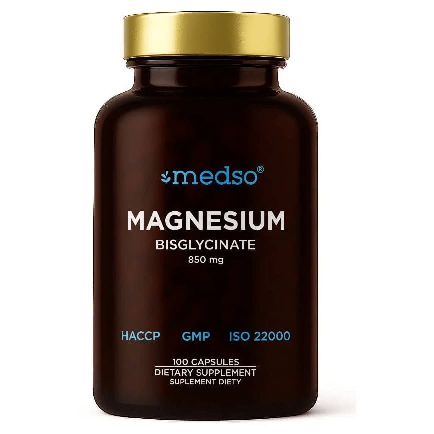 Medso - Magnesium Bisglycinate - 100 Capsules – Medso förpackning