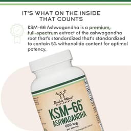 Double Wood Supplements - KSM-66 Ashwagandha - 120 kapselia