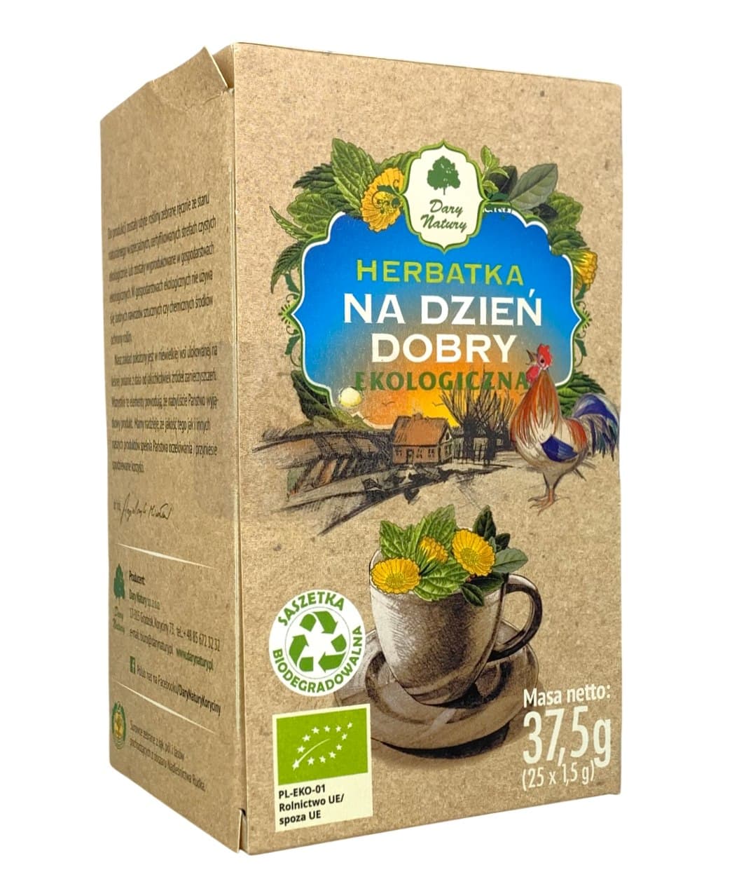 Dary Natury - Good Morning Tea Organic - 37.5g (25 X 1.5g) – Dary Natury förpackning