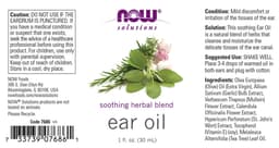 NOW Foods - Ear Oil - 30ml