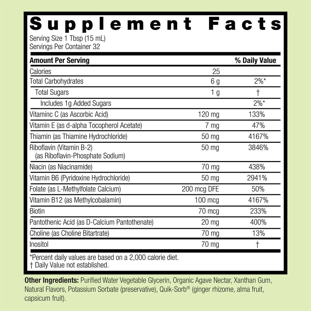 Natures Answer Vitamin B-Kompleks Flydende - 480ml