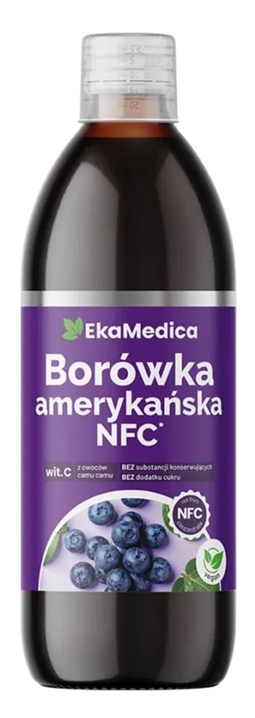 Eka Medica - American Blueberry Nfc - 500ml – Eka Medica förpackning