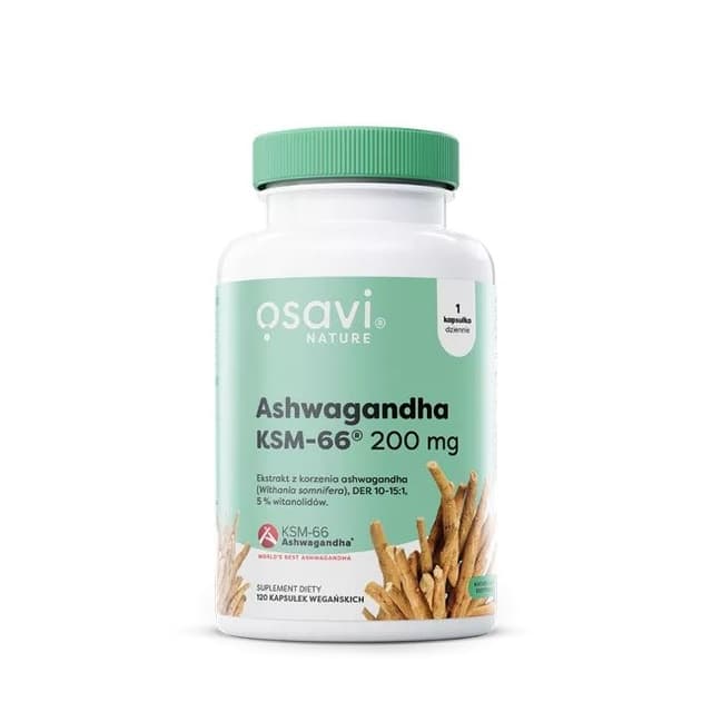 Osavi - Ashwagandha KSM-66® - 200 mg, 120 kapselia – Osavi