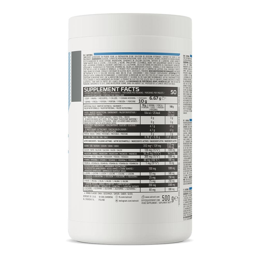 OstroVit - Isotonisk + BCAA, L-Carnitin, L-Glutamin - 500g
