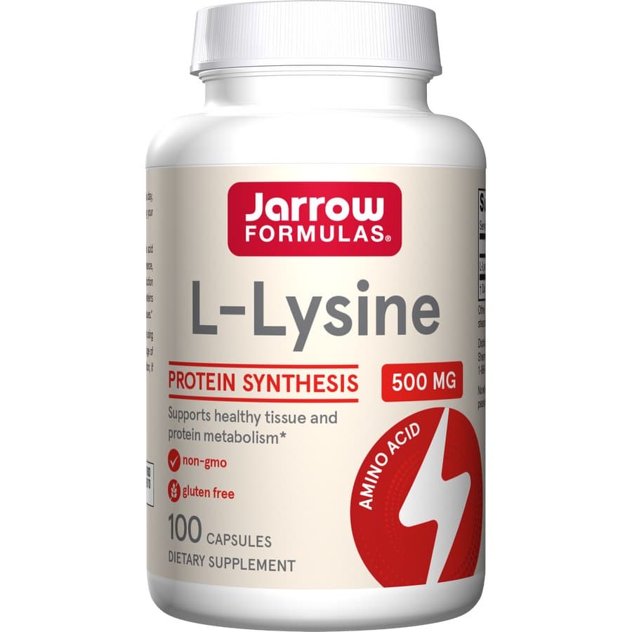 Jarrow Formulas - L-Lysine - 500mg, 100 Caps – Jarrow Formulas förpackning