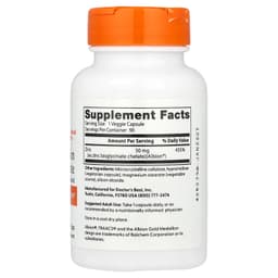 Doctor's Best - High Absorption Zinc Bisglycinate - 90 Vcaps