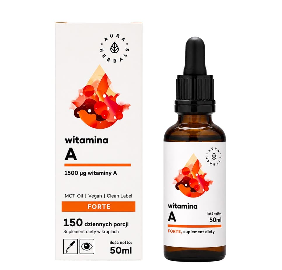 Aura Herbals - Vitamin A Forte, MCT-Oil (50ml / 1,69 Fl. oz.) – Aura Herbals förpackning