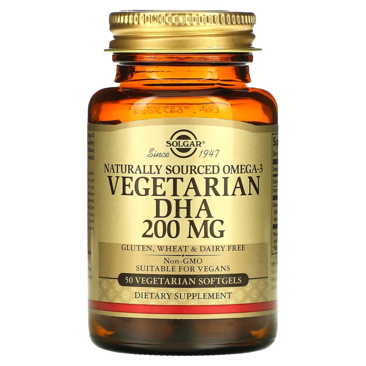 Solgar - Omega-3 Kasvissyöjien DHA - 50 Kapselia