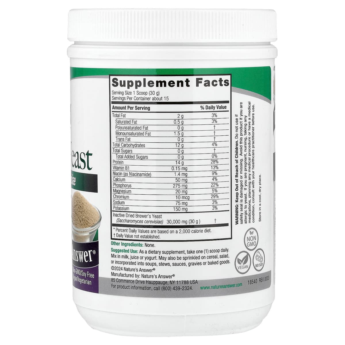 Nature's Answer - Brewers Yeast - 454g