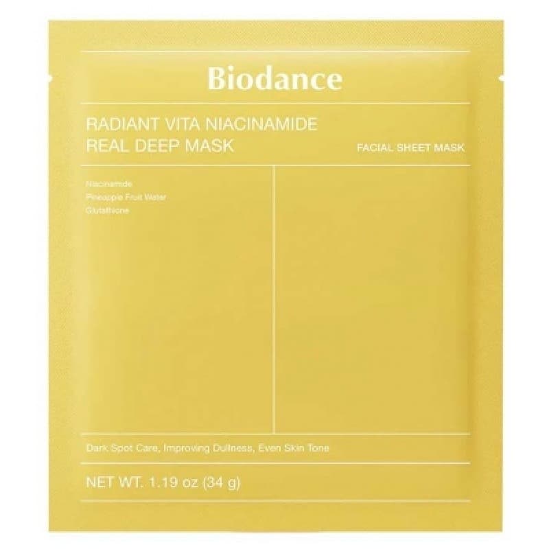 Biodance - Radiant Vita Niacinamide Real Deep Mask - 1.19 oz – Biodance förpackning