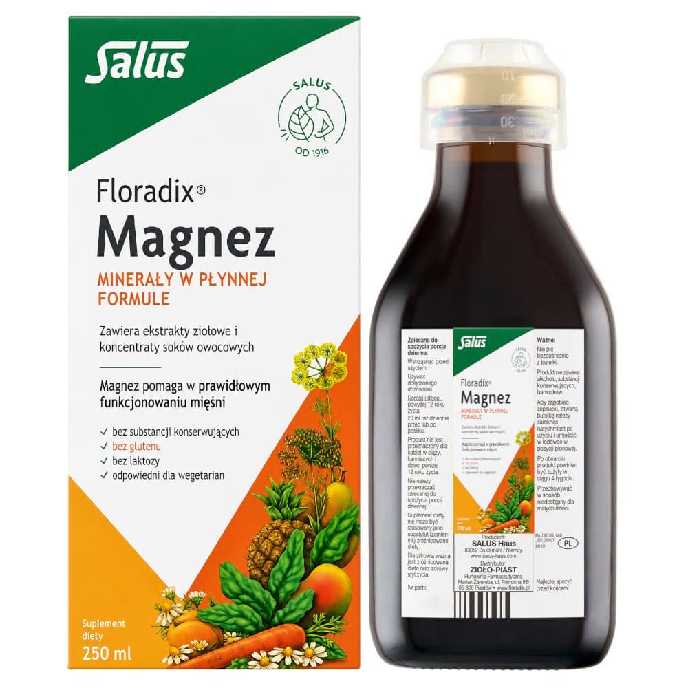 Floradix - Magnesium Liquid Formula - 250ml – Floradix förpackning