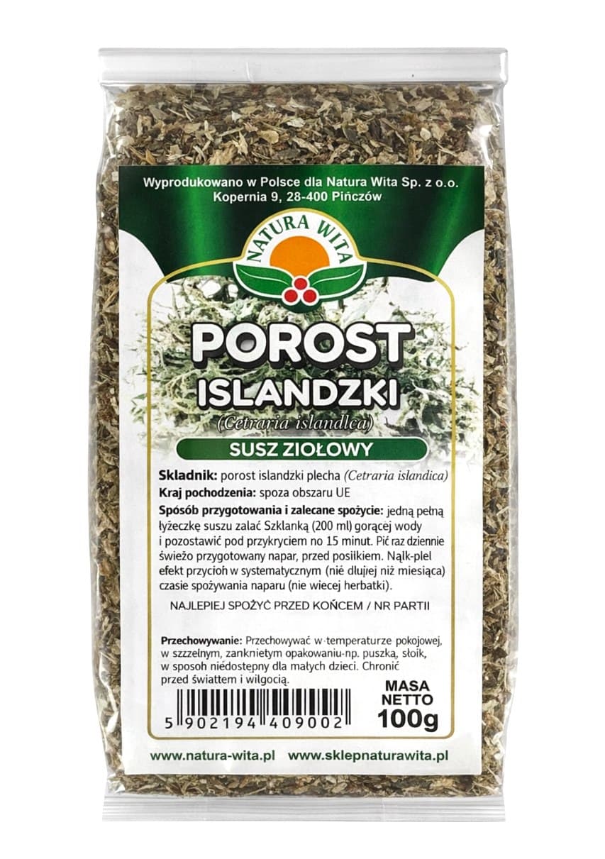 NATURA-WITA - Icelandic Moss - 100g – Natura-Wita förpackning