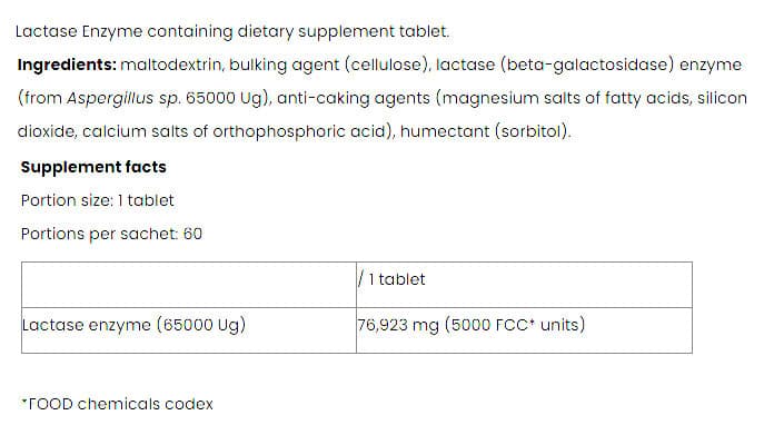 Nutiversum - Lactase Enzym - 60 Tabs