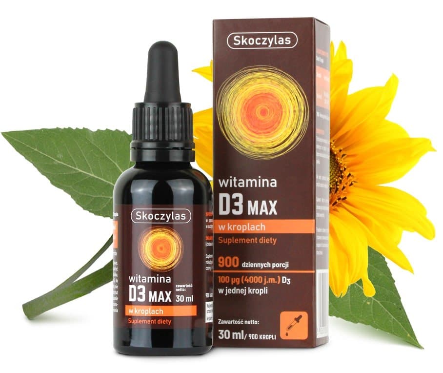 Skoczylas - Vitamin D3 MAX Drops - 30 ml / 900 drops – Skoczylas förpackning