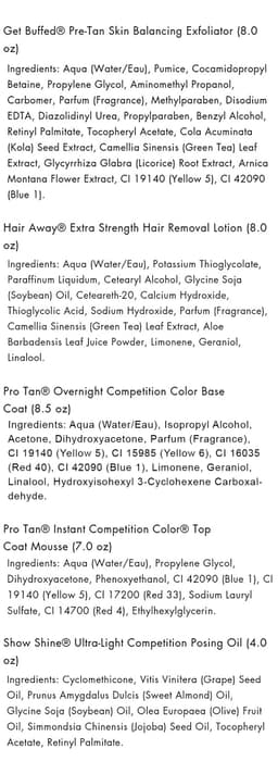 Pro Tan - Male Competitor Kit