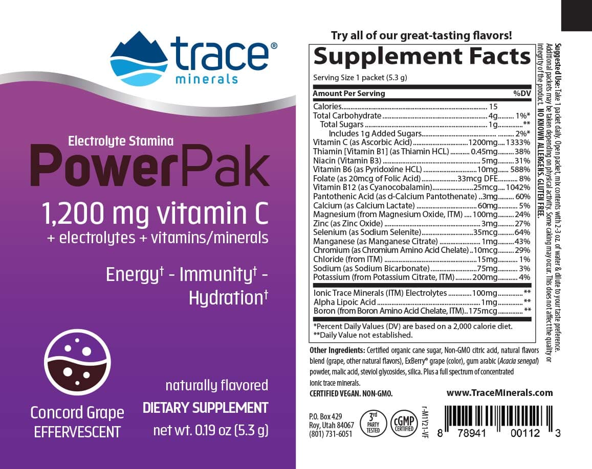 Trace Minerals - Concord Grape - 30 Sachets