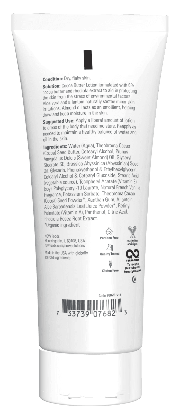NOW Foods - Solutions - Kakaosmør Lotion - 237ml