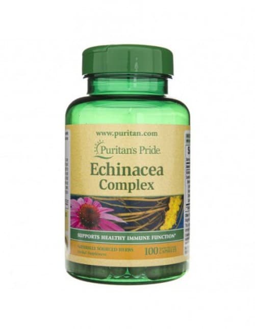 Puritan's Pride - Echinacea Complex - 100 Kapsler – Puritan's Pride emballage