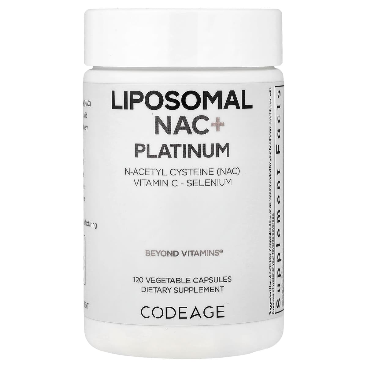 Codeage - Liposomal NAC+ Platinum - 120 Vegetable Capsules