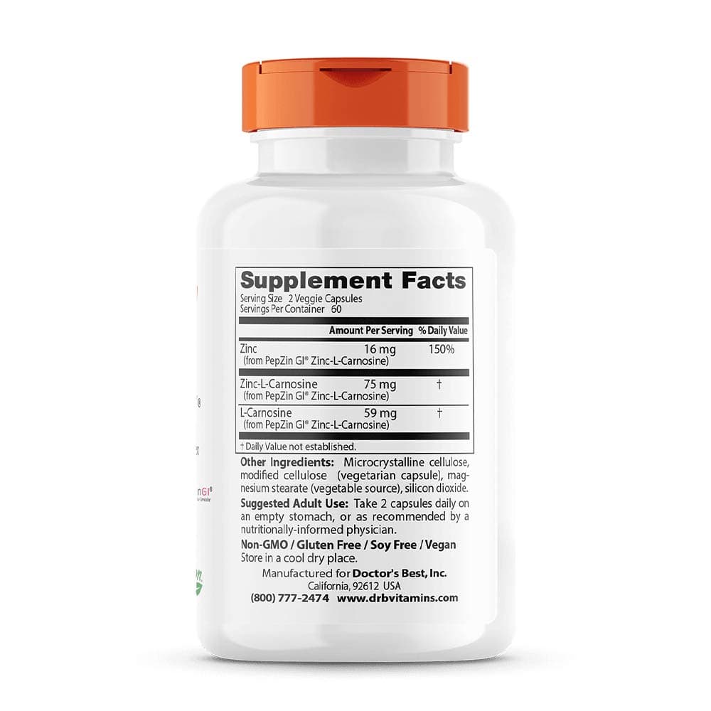 Doctor's Best - PepZin GI Zinc-L-Carnosine Complex