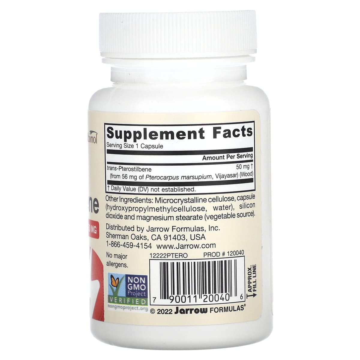 Jarrow Formulas - trans-Pterostilbene - 60 Veggie Capsules