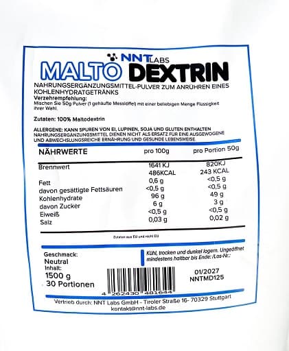 NNT Labs - Maltodextrin - 1500 g